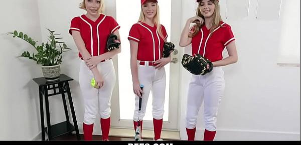  Young and Horny Baseball Babes Fucked Side By Side - Athena May, Lola Leda, Dixie Lynn